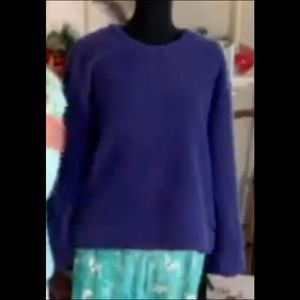 Muk Luks size small faux Sherpa navy pj top NWT